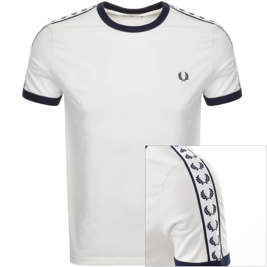 Alternative Image for ProductFred Perry Taped Ringer T Shirt White1